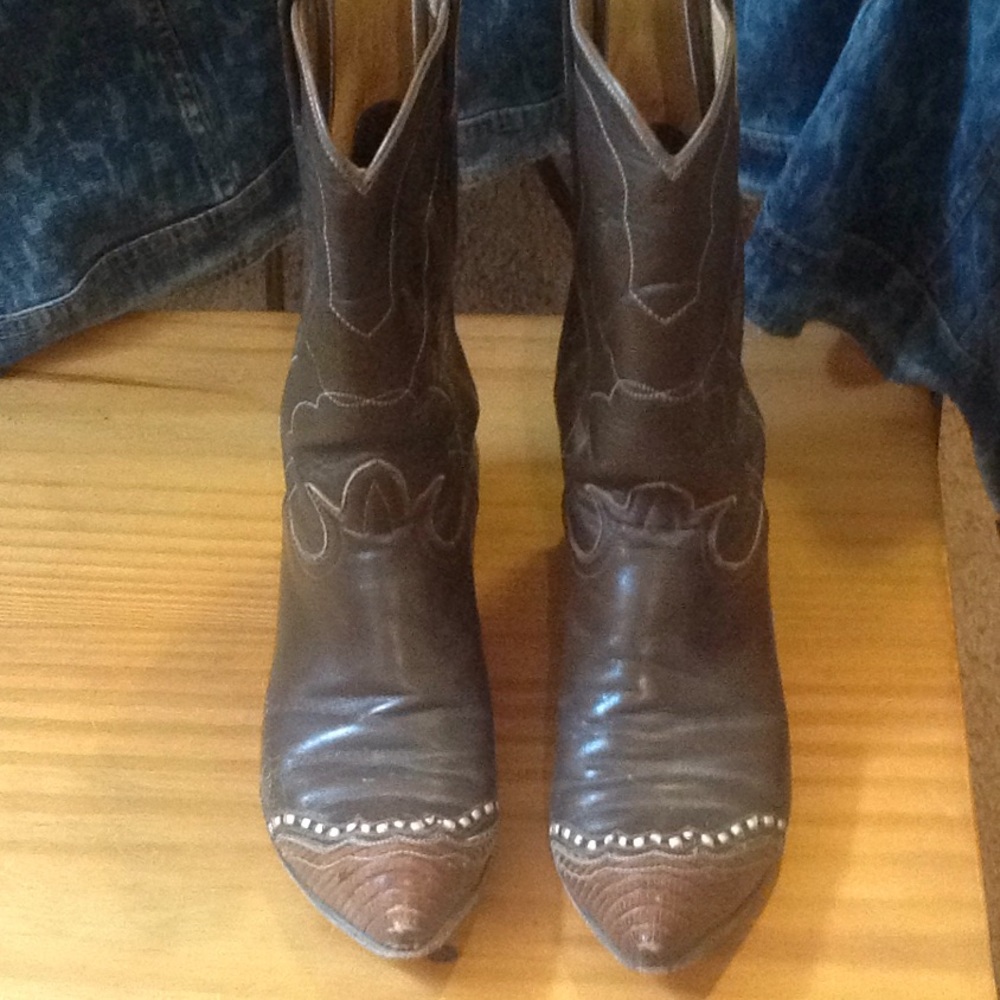 Vintage Tony Lama Lizard Tip Boots - 6.5 or 7